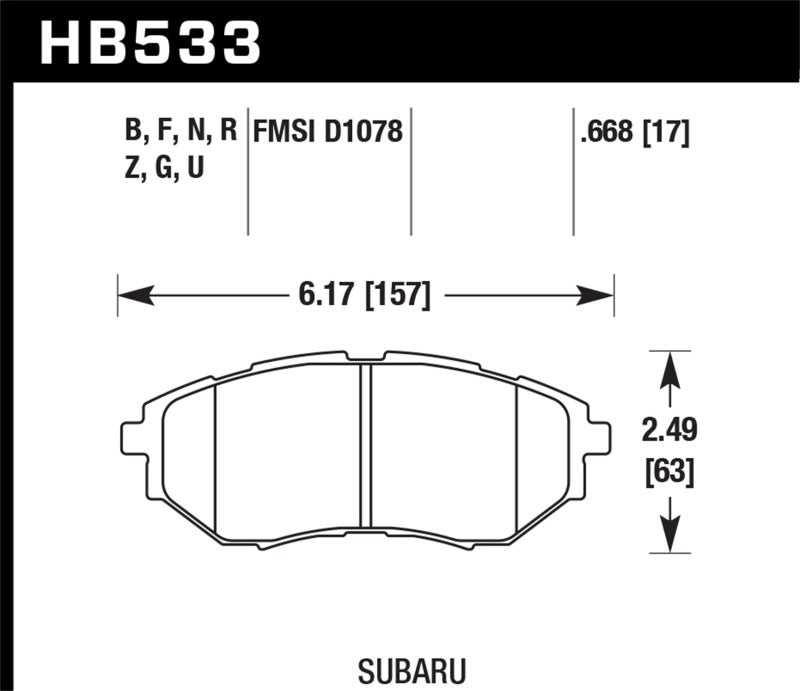 Hawk 05-08 LGT D1078 DTC-60 Race Front Brake Pads