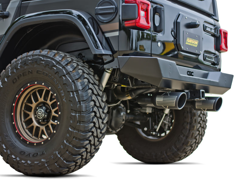 Gibson 07-17 Jeep Wrangler JK X 3.8L 2.5in Patriot Series Axle-Back Dual Split Exhaust - Blk Ceramic