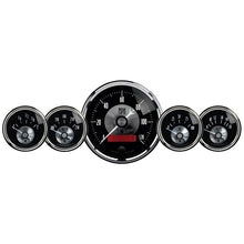 Load image into Gallery viewer, AutoMeter Gauge Kit 5 Pc 3-3/8in. &amp; 2-1/16in. Elec Speedo W/Lcd Odo Prestige Blk. Diamond