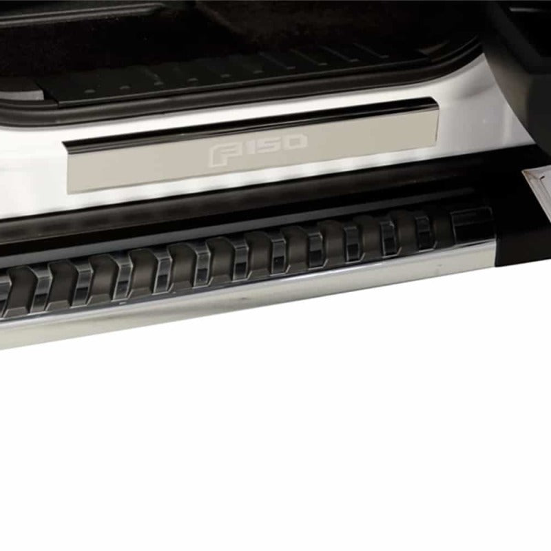 Putco 99-16 Ford SuperDuty Regular Cab & Super Cab w/ SUPERDUTY Etching - 2pcs SS Door Sills