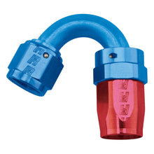 Load image into Gallery viewer, Russell Performance -12 AN Red/Blue 150 Degree Full Flow Swivel Hose End (With 1-1/8in Radius)