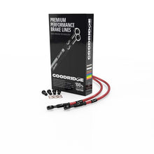 Load image into Gallery viewer, Goodridge 81-86 BMW R100RS Flexible Red Rear SS Brake Lines w/Black Fittings