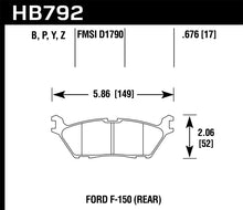 Load image into Gallery viewer, Hawk 15 Ford F-150 LTS Street Rear Brake Pads