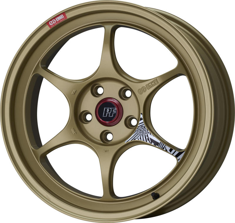 Enkei PF06 18x10in 5x120 BP 25mm Offset 75mm Bore Gold Wheel