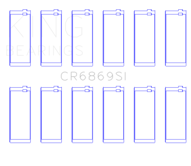 King Engine Bearings Jeep AMC 232CI/242CI/248CI I6 (Size .020) Connecting Rod Bearing Set