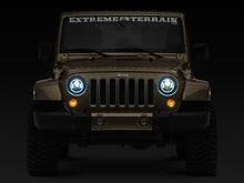 Load image into Gallery viewer, Raxiom 97-18 Jeep Wrangler TJ/JK Axial 7-Inch LED Headlights w/RGB Halo- Blk Hsng (Clear Lens)