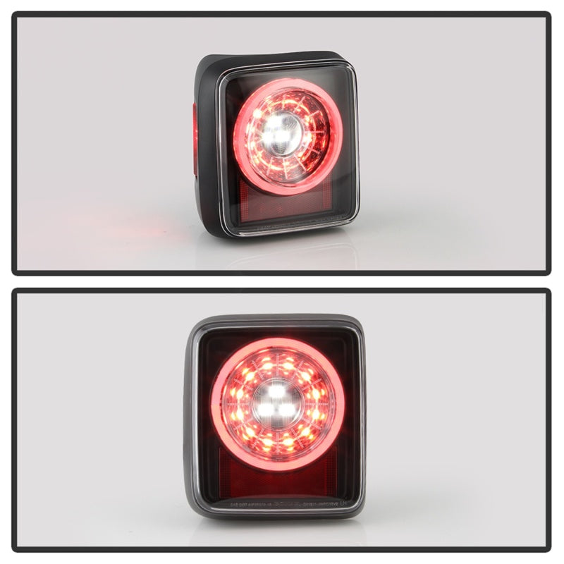 Spyder 19-20 Jeep Wrangler - Full LED Tail Lights - Seq Turn Signal - Black ALT-YD-JW19-SEQ-BK