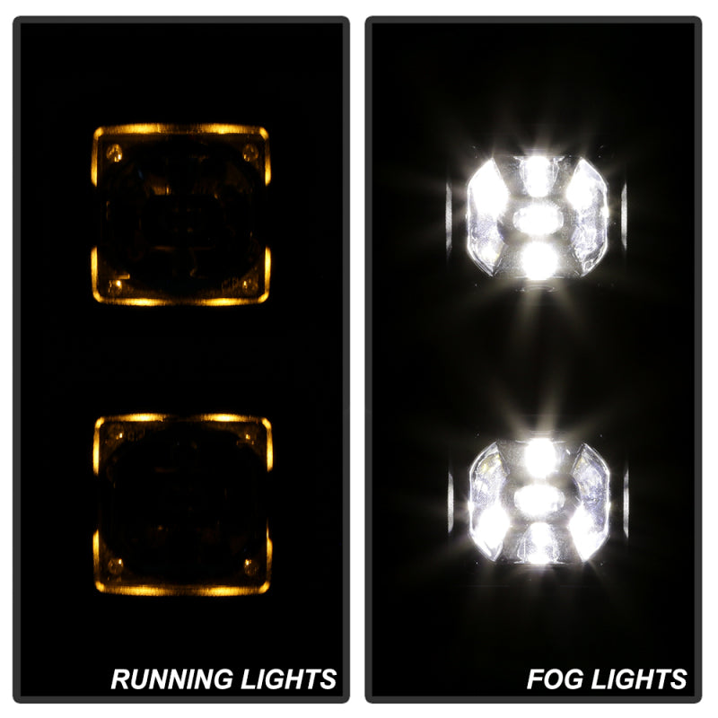 Spyder Dodge Ram 2013-2018 1500 Only Full LED Fog Lights W/Bracket and Universal Switch- Clear