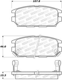 StopTech 91-93 Mitsubishi 3000GT Street Performance Rear Brake Pads