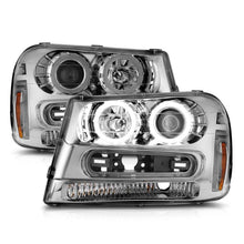 Load image into Gallery viewer, ANZO 02-09 Chevrolet Trailblazer Projector Headlights w/ Halo Chrome Housing (Non-LT Models)