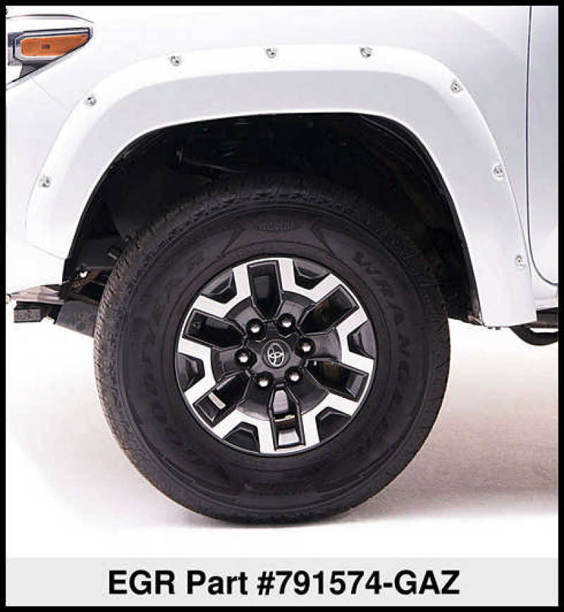 EGR 14+ Chev Silverado 6-8ft Bed Bolt-On Look Color Match Fender Flares - Set - Summit White