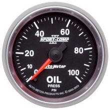 Load image into Gallery viewer, Autometer Sport-Comp II 52mm 0-100 PSI Electronic Oil Pressure Gauge