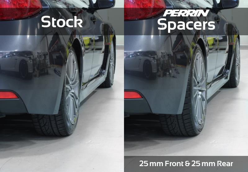 PERRIN 02-14 Subaru WRX / 2004 STI / 13-25 BRZ & Toyota GR86 25mm Wheel Spacers 5x100 56mm CB - Pair