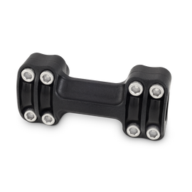 Burly Brand Reaper Riser Clamp 1-1/2in Tall for 1in Bar, One Piece - Texture Black