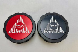Kartboy Subaru Oil Cap w/Black and Red Center Logo Inserts