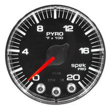 Load image into Gallery viewer, Autometer Spek-Pro Gauge Pyro. (Egt) 2 1/16in 2000f Stepper Motor W/Peak &amp; Warn Blk/Chrm