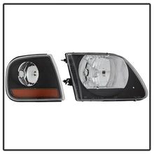 Load image into Gallery viewer, xTune 97-03 Ford F-150 4pc OEM Style Headlights w/Corner - Black (HD-JH-FF15097-L-SET-BK)