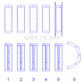 King Engine Bearings Performance Main Bearing Set - Size Standard X