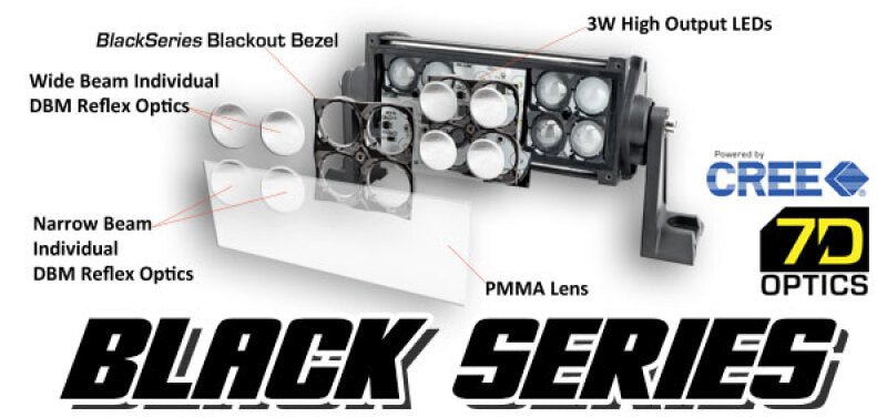 Oracle Black Series - 7D 52 300W Dual Row LED Light Bar - 6000K