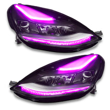 Load image into Gallery viewer, Oracle 2021+ Tesla Model 3 Dynamic ColorSHIFT  Headlight DRL Upgrade Kit