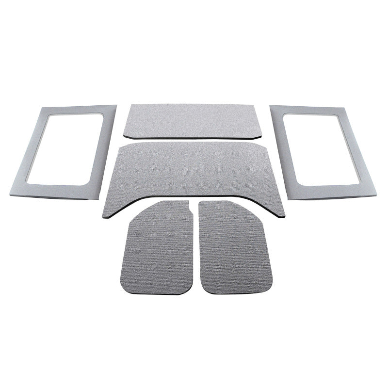 DEI 11-18 Jeep Wrangler JK 4-Door Boom Mat Complete Headliner Kit - 6 Piece - Gray