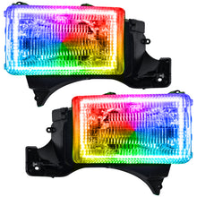 Load image into Gallery viewer, Oracle 94-02 Dodge Ram Pre-Assembled Halo Headlights - ColorSHIFT w/o Controller