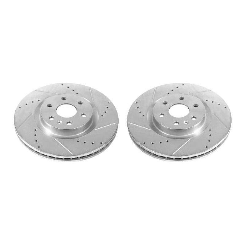 Power Stop 10-16 Cadillac SRX Front Evolution Drilled & Slotted Rotors - Pair