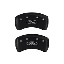 Load image into Gallery viewer, MGP 4 Caliper Covers Engraved Front &amp; Rear Oval logo/Ford Red finish silver ch