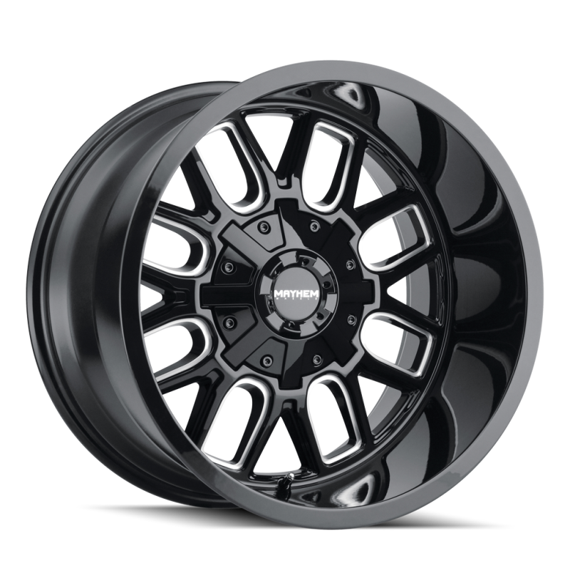 Mayhem 8107 Cogent 20x10 / 6x135 BP / -24mm Offset / 106mm Hub Black w/ Milled Spokes Wheel