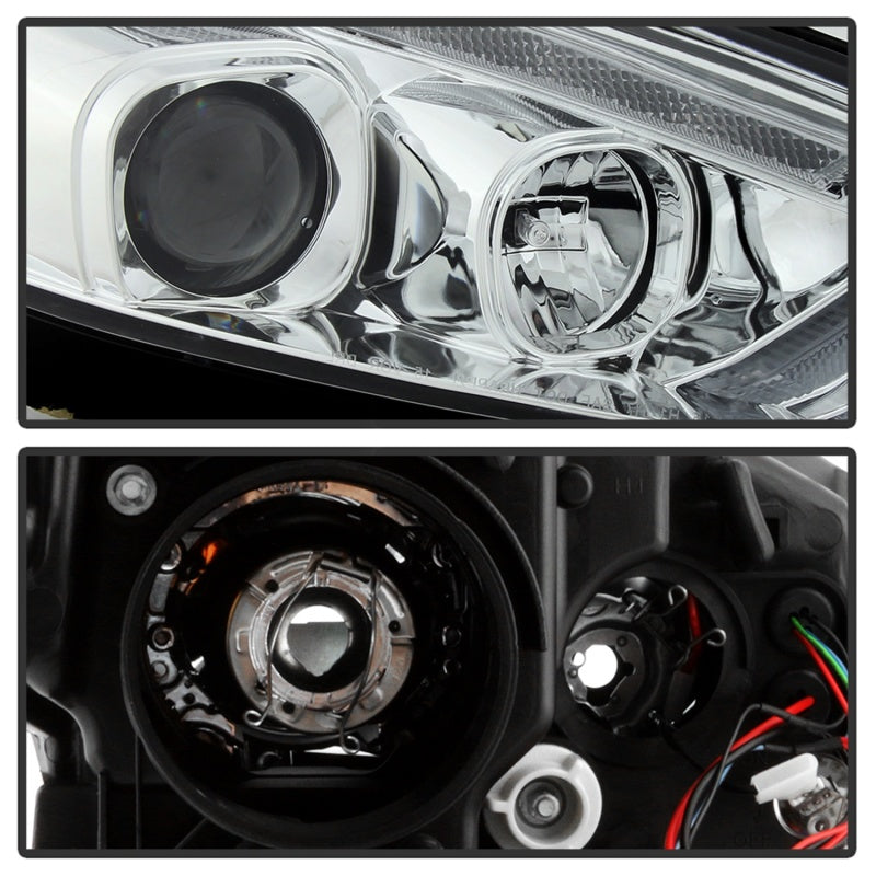 Spyder 15-18 Ford Focus Projector Headlights - Seq Turn Light Bar - Chrome PRO-YD-FF15-LBSEQ-C