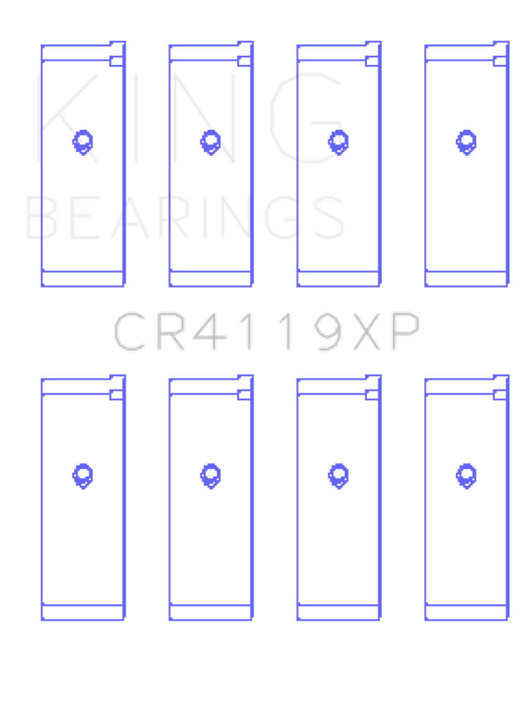King Mitsubishi 4G91/4G92/4G93 16V XP - Series Performance Rod Bearing Set - Size STD