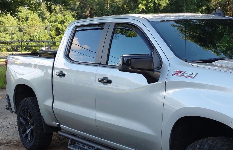 EGR 2019 Chevy 1500 Crew Cab In-Channel Window Visors - Dark Smoke