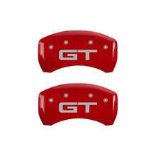 Load image into Gallery viewer, MGP Rear set 2 Caliper Covers Engraved Rear 2015/GT Red finish silver ch