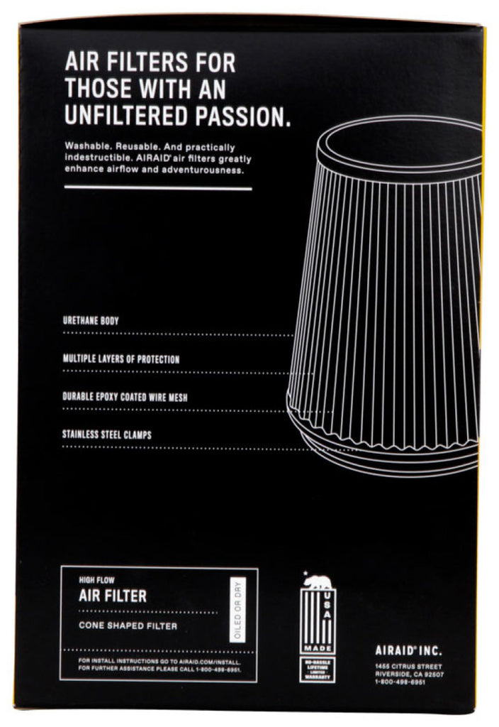 Airaid Universal Air Filter - Cone 3 x 6 x 4 5/8 x 6