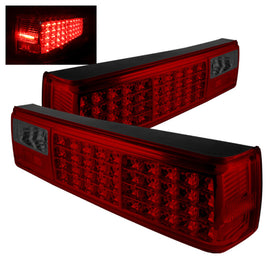 xTune Ford Mustang 87-93 LED Tail Lights Red Smoke ALT-ON-FM87-LED-RS