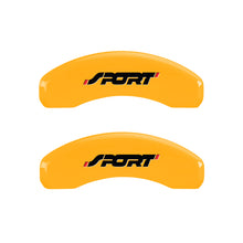 Load image into Gallery viewer, MGP 4 Caliper Covers Engraved Front &amp; Rear No bolts/Sport Yellow finish black ch