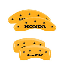 Load image into Gallery viewer, MGP 4 Caliper Covers Engraved Front &amp; Rear Pontiac Yellow Finish Black Char 2005 Pontiac GTO