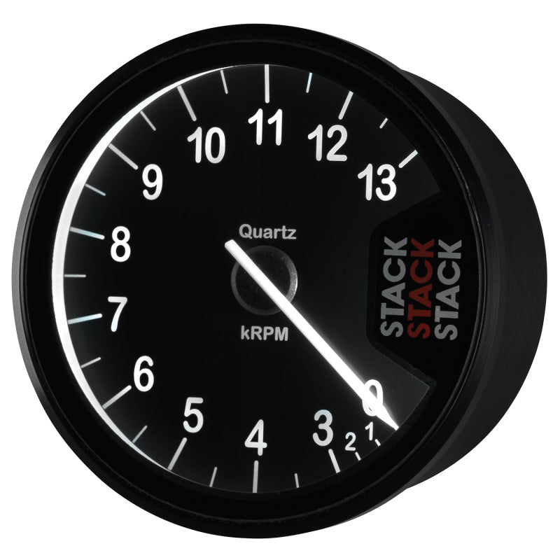 Autometer Stack Clubman Tachometer 80mm 0-3-13K RPM - Black