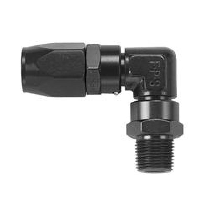 Fragola -8AN x 90 Degree x 7/8-14 (10) Hose End - Black