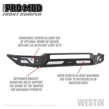 Load image into Gallery viewer, Westin 15-19 Chevrolet Silverado 2500/3500 Pro-Mod Front Bumper - Textured Black