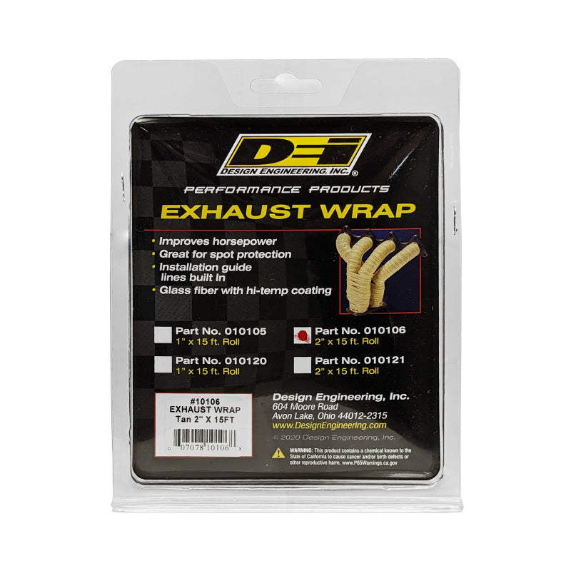 DEI Exhaust Wrap 2in x 15ft - Tan