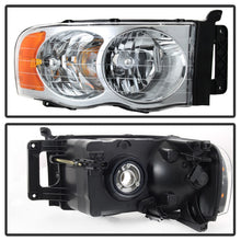 Load image into Gallery viewer, Xtune Dodge Ram 1500 02-05 Amber Crystal Headlights Chrome HD-JH-DR02-AM-C