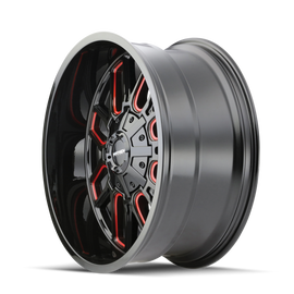 Mayhem 8107 Cogent 20x10 / 6x135 BP / -19mm Offset / 106mm Hub Black w/ Prism Red Wheel