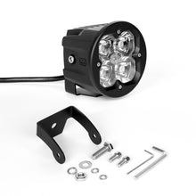 Load image into Gallery viewer, XK Glow Round XKchrome 20w LED Cube Light w/ RGB Accent Light - Spot Beam w/Fog Light Bracket