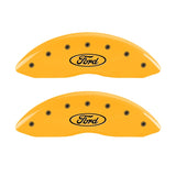 MGP 2 Caliper Covers Engraved Front Oval Logo/Ford Yellow Finish Blk Char 1998 Ford E-150