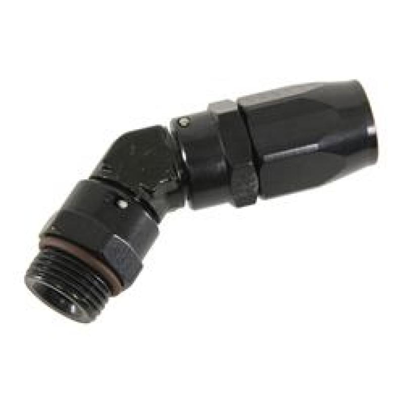 Fragola -10AN x 45 Degree x 3/4-16 (8) Hose End - Black