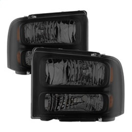 xTune Ford F250 F350 F450 Superduty Excursion 99-04 Headlights Black Smoked HD-JH-FF25099-HA-BSM