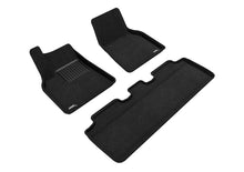 Load image into Gallery viewer, 3D Maxpider 21-22 Tesla Model Y Elegant 1st 2nd Row - Floor Mat Set (Black)