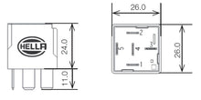 Load image into Gallery viewer, Hella Relay 12V 20/40A Spdt Res