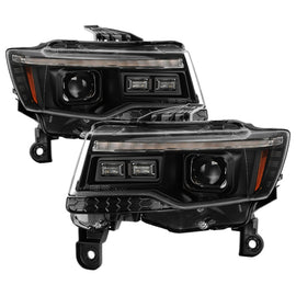 Spyder 14-21 Jeep Grand Cherokee High-Power LED Headlights - Black (PRO-YD-JGC14HIDAP-SBGR-BK)